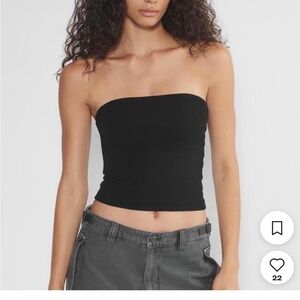 Aritzia Babaton Black Crop Tube Top - XS